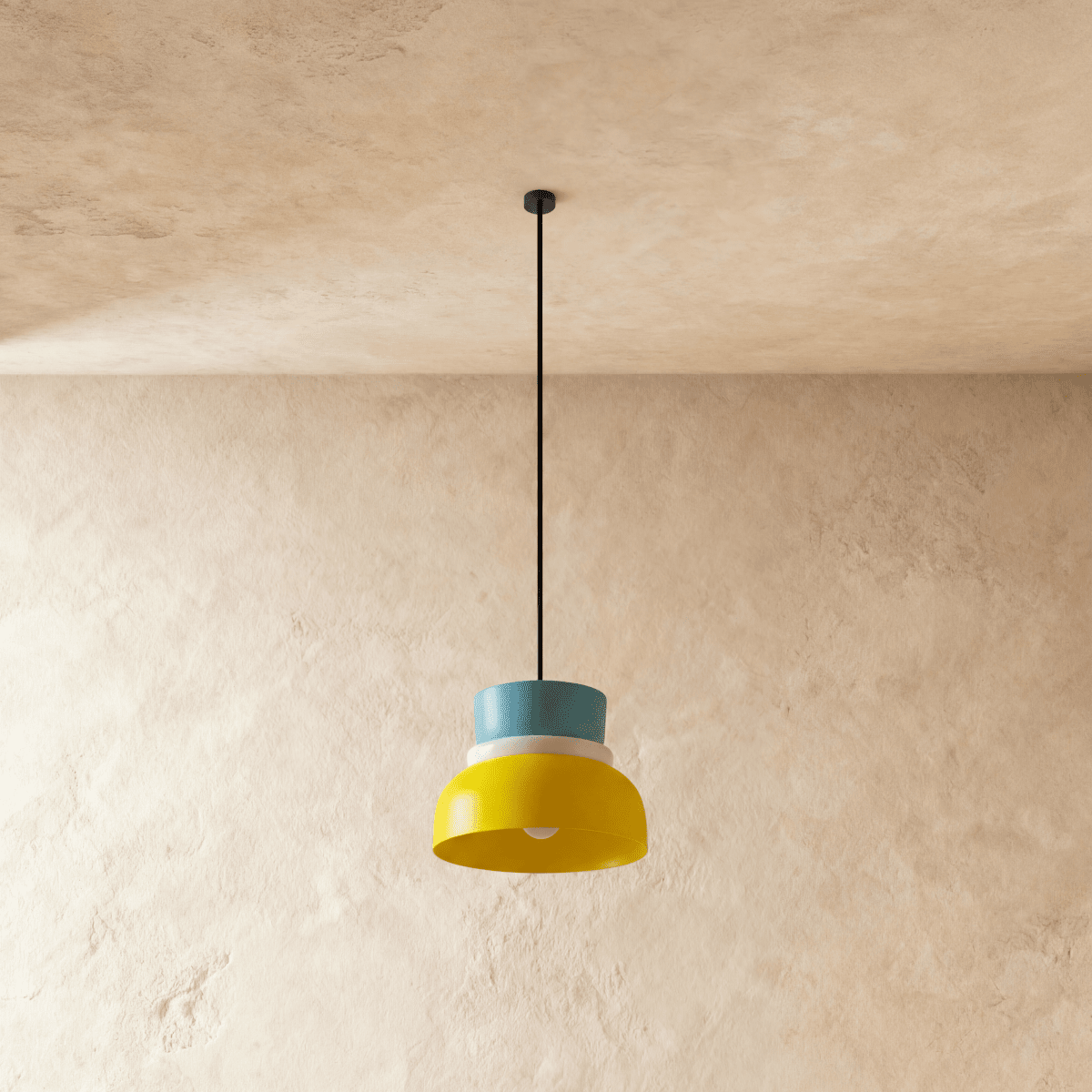 Modern Macaron Pendant Light with Layered Dome Shade