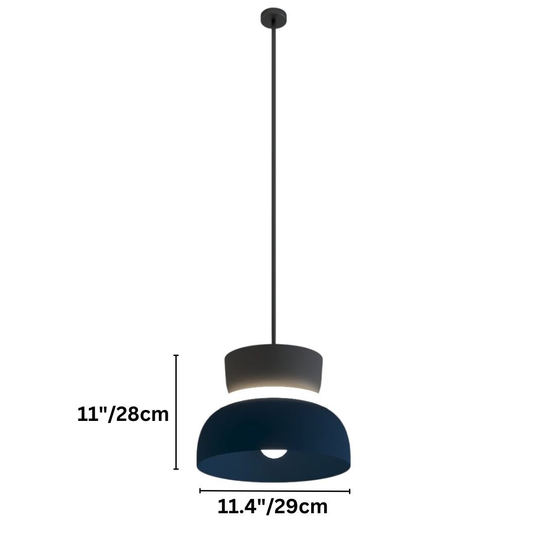 Modern Macaron Pendant Light with Layered Dome Shade