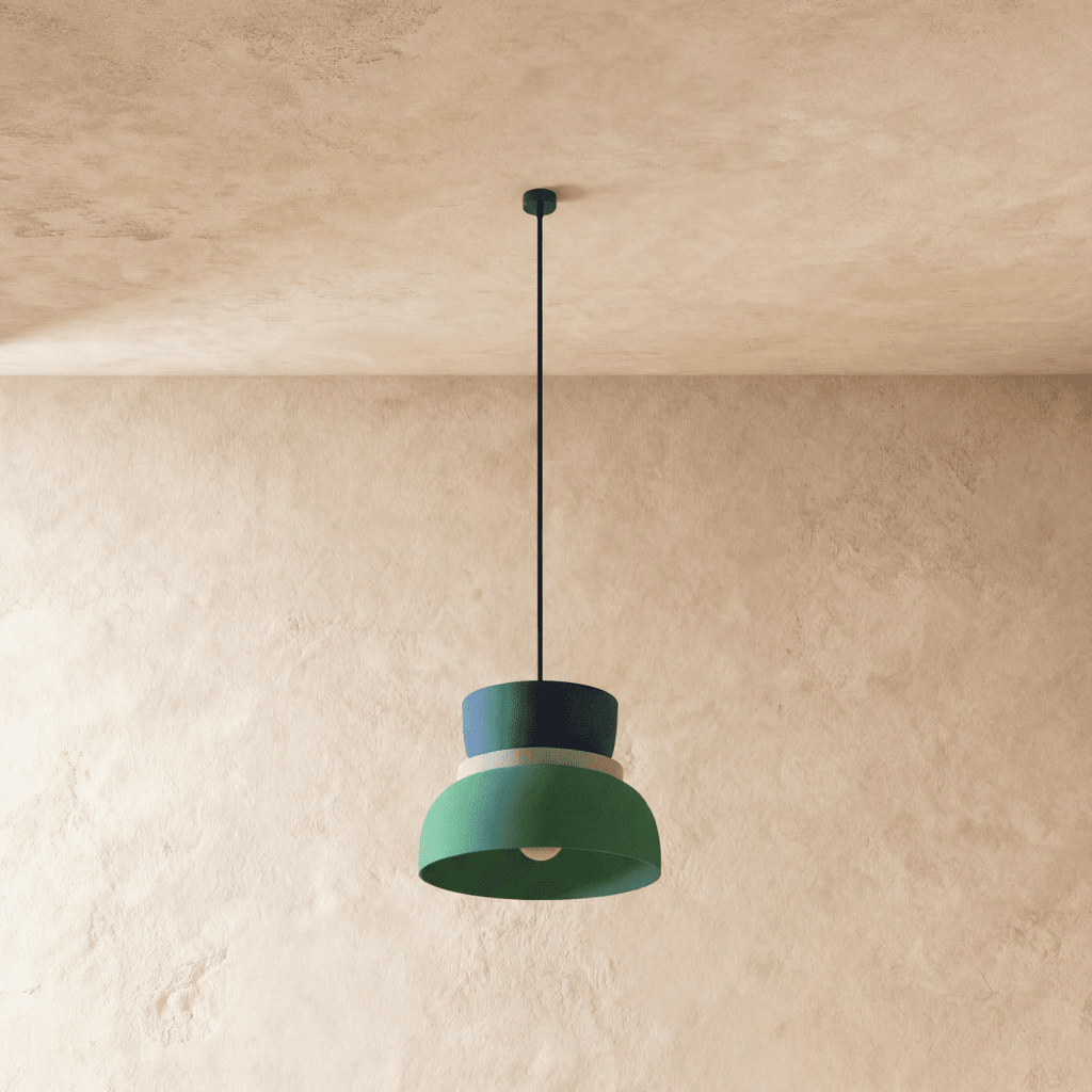 Modern Macaron Pendant Light with Layered Dome Shade