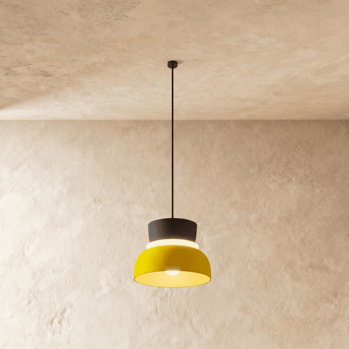 Modern Macaron Pendant Light with Layered Dome Shade