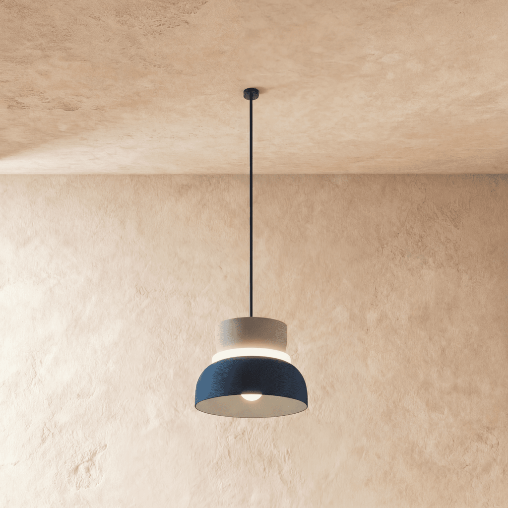 Modern Macaron Pendant Light with Layered Dome Shade