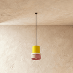 Modern Macaron Pendant Light with Layered Dome Shade