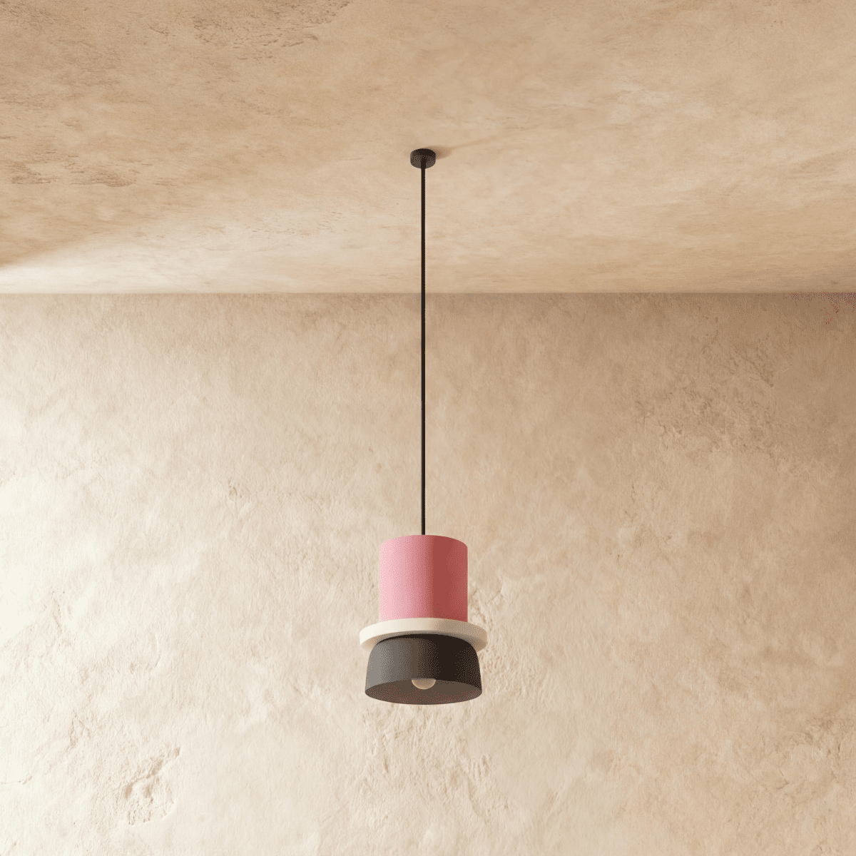 Modern Macaron Pendant Light with Layered Dome Shade