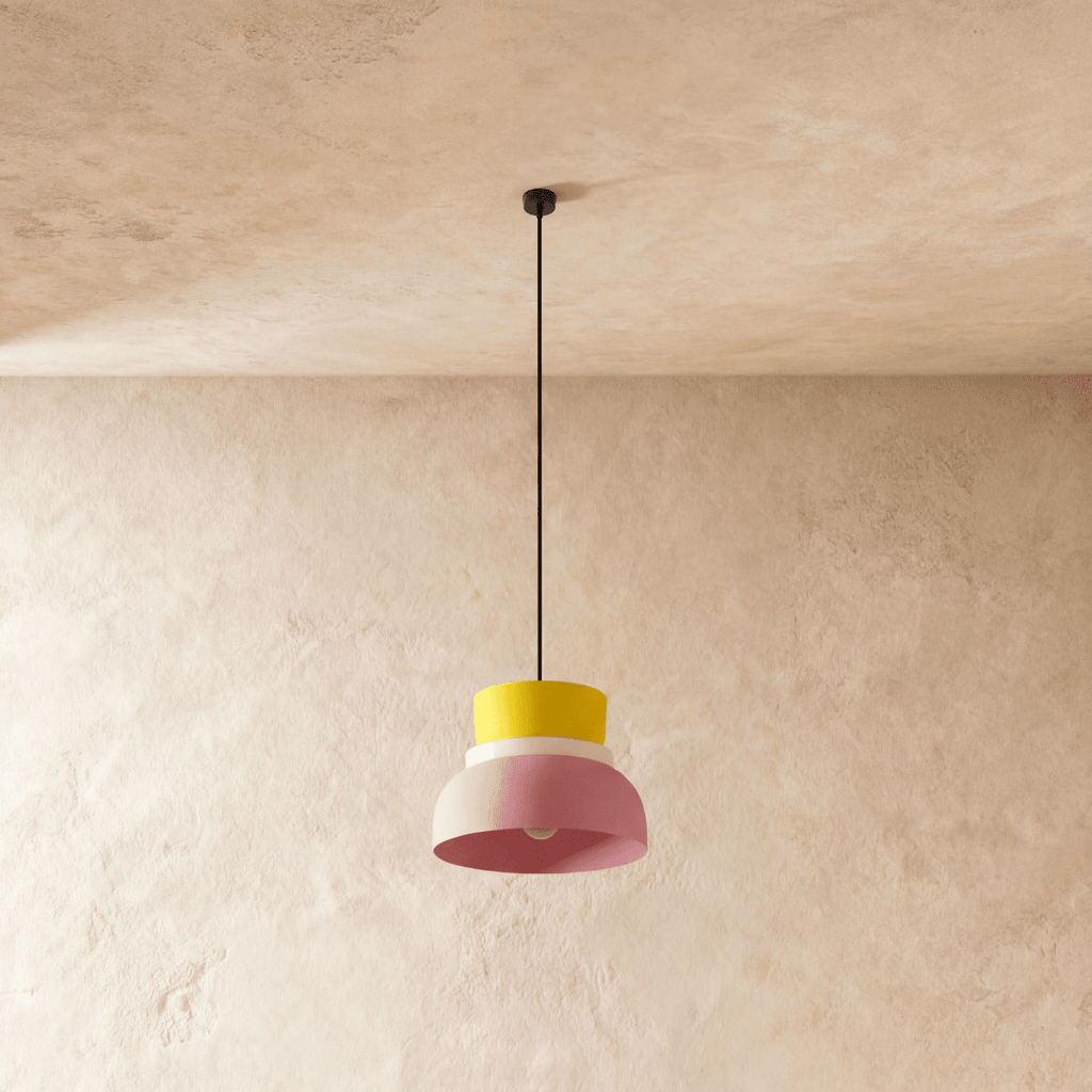 Modern Macaron Pendant Light with Layered Dome Shade