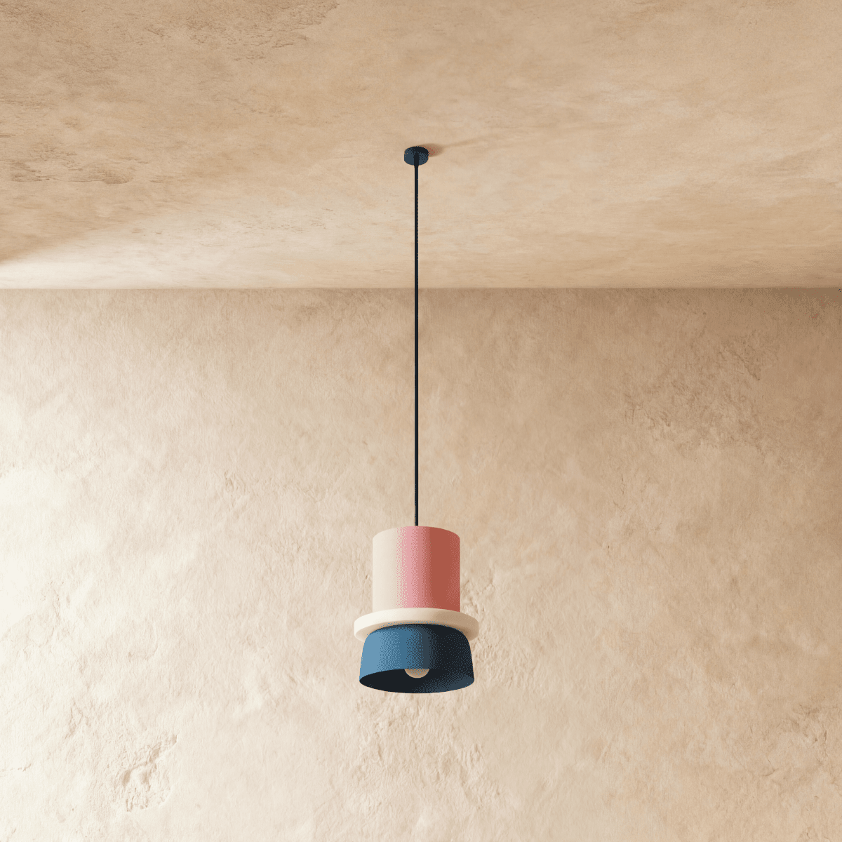 Modern Macaron Pendant Light with Layered Dome Shade