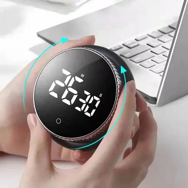 Magnetic Digital Rotating Timer with LED Display for Work and Kitchen