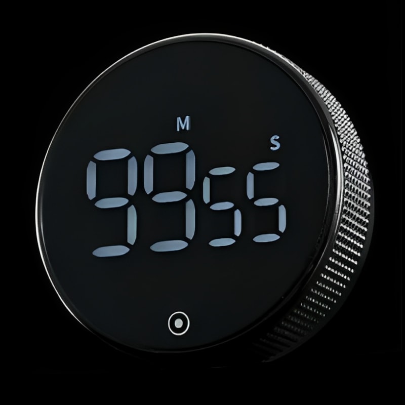 Magnetic Digital Rotating Timer with LED Display for Work and Kitchen