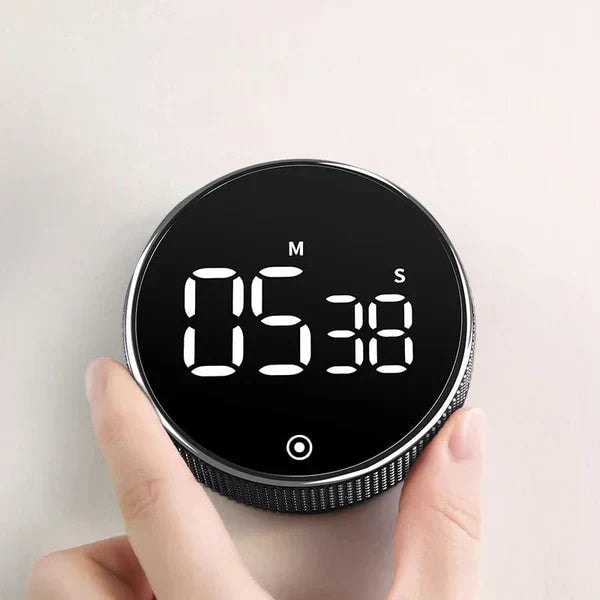 Magnetic Digital Rotating Timer with LED Display for Work and Kitchen