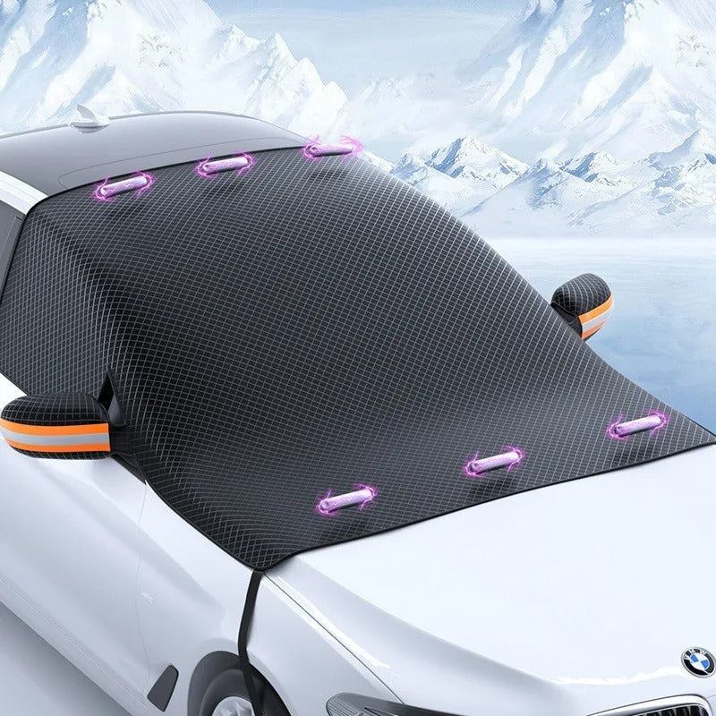 Magnetic Windshield Snow Cover with Mirror Covers for Cars and SUVs