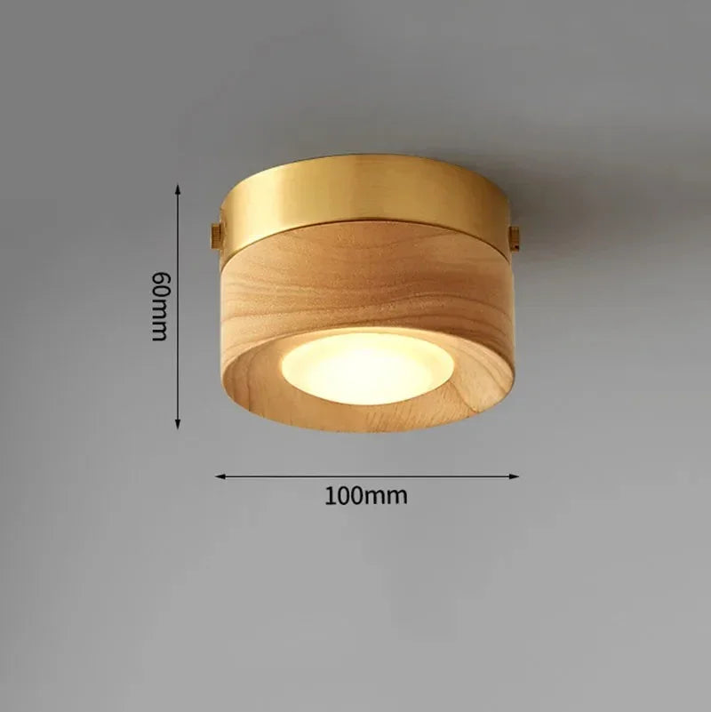 Modern Solid Wood Flush Mount Ceiling Light in Log Surface Mount — Harbor Light Co.