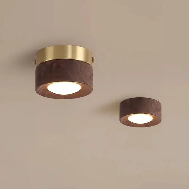 Modern Solid Wood Flush Mount Ceiling Light — Harbor Light Co.
