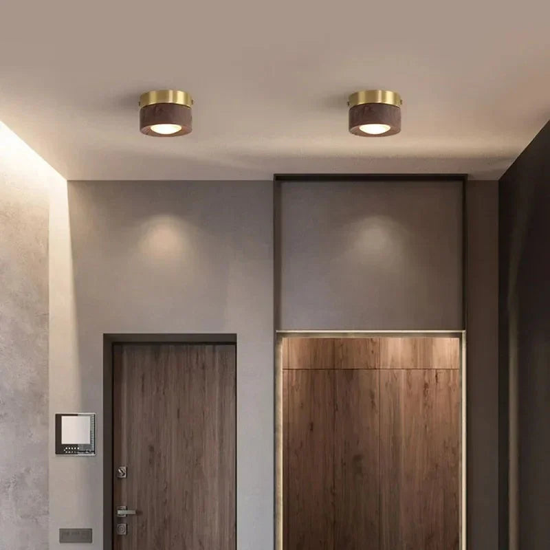 Modern Solid Wood Flush Mount Ceiling Light — Harbor Light Co.