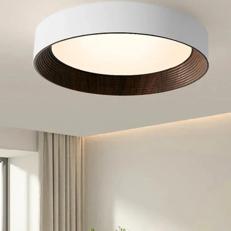 Modern Wood Flush Mount Ceiling Light for Living Room — Harbor Light Co.