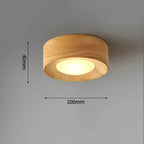 Modern Solid Wood Flush Mount Ceiling Light in Log Base Hidden — Harbor Light Co.