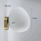 Modern Glass Wall Sconce for Living Room and Bedroom in D9.1" (D23 cm) — Harbor Light Co.