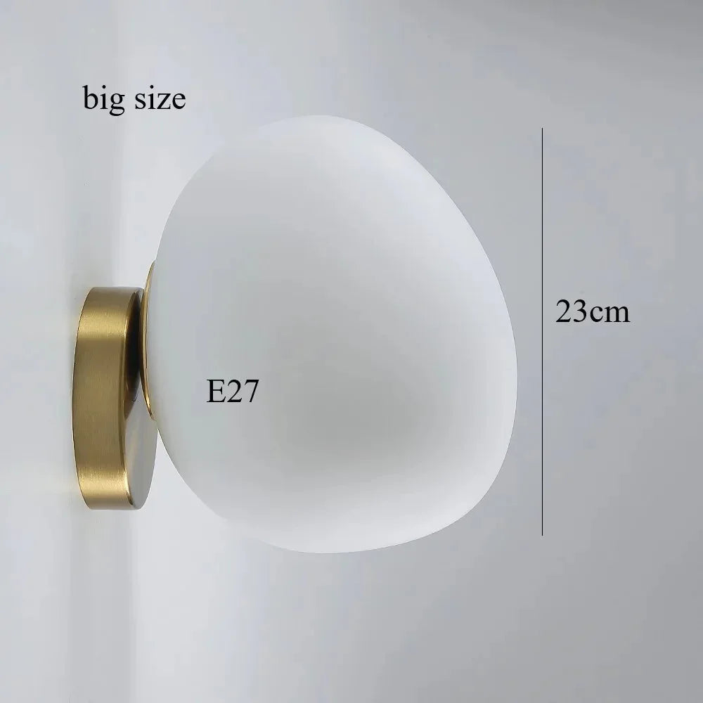Modern Glass Wall Sconce for Living Room and Bedroom in D9.1" (D23 cm) — Harbor Light Co.
