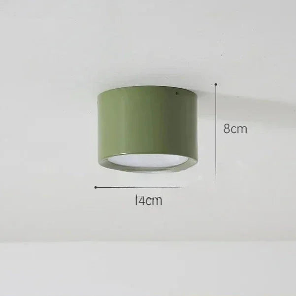 Modern Metal Flush Mount Ceiling Light With Three-Color Glow in B — Harbor Light Co.