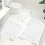 Memory Foam Bath Mat Set with U Shaped Toilet Rug and Non Slip Backing