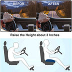 Memory Foam Car Seat Booster Cushion for Adult Drivers with Washable Cover