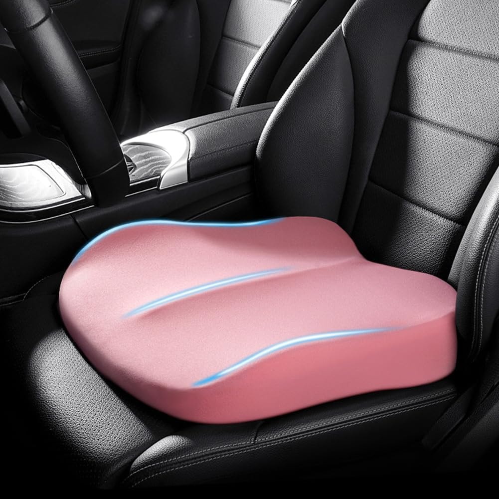 Memory Foam Car Seat Booster Cushion for Adult Drivers with Washable Cover