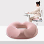 Memory Foam Donut Seat Cushion with Ergonomic Cutout for Office Chair and Car