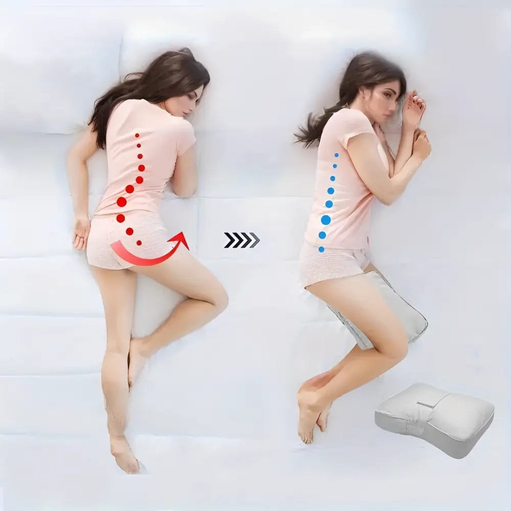 Memory Foam Knee Pillow with Adjustable Strap for Side Sleepers
