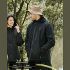 Mens USB Heated Jacket with Hood and Adjustable Heating Zones