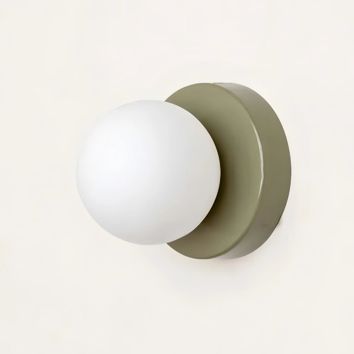 Minimalist Globe Wall Sconce with Opal Glass Shade and Metal Base