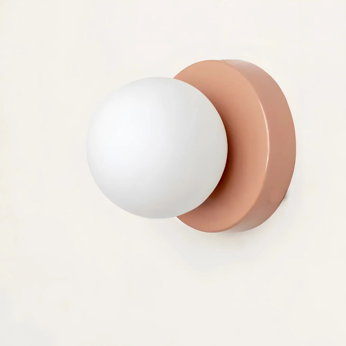Minimalist Globe Wall Sconce with Opal Glass Shade and Metal Base