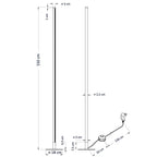 Slim Dimmable LED Light Bar Floor Lamp with Foot Switch
