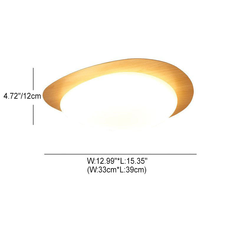Modern Wood Flush Mount Ceiling Light With Stepless Remote Dimming — Harbor Light Co.