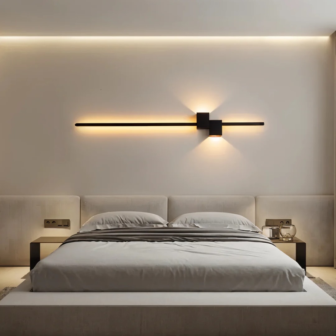 Modern Linear Aluminum LED Wall Sconce with Integrated Light Bar