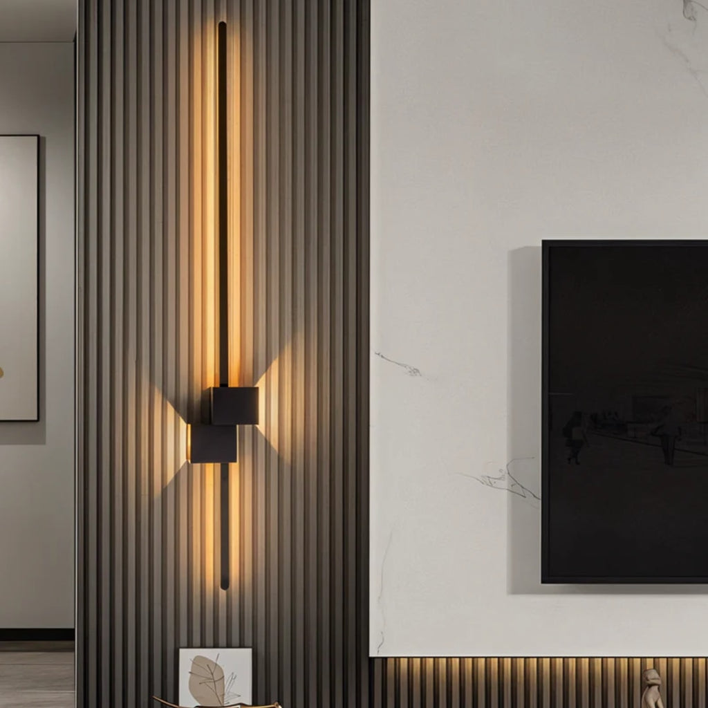 Modern Linear Aluminum LED Wall Sconce with Integrated Light Bar