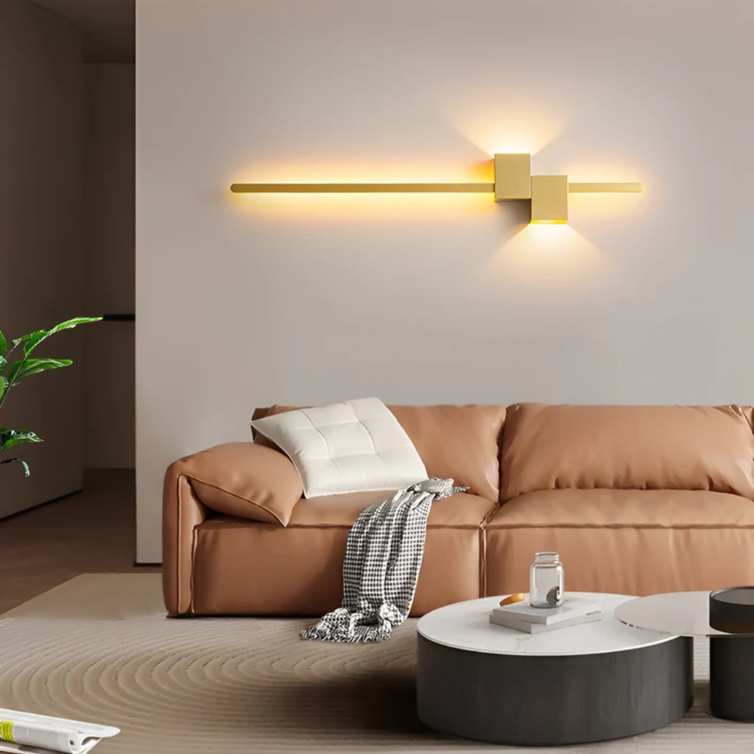Modern Linear Aluminum LED Wall Sconce with Integrated Light Bar