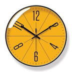 Modern Wall Clock Silent Non-Ticking Quartz Wall Clock Nordic Style Round Clock with Large Numbers and Glass Front for Living Room Kitchen and Office