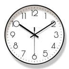 Modern Wall Clock Silent Non-Ticking Quartz Wall Clock Nordic Style Round Clock with Large Numbers and Glass Front for Living Room Kitchen and Office