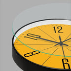 Modern Wall Clock Silent Non-Ticking Quartz Wall Clock Nordic Style Round Clock with Large Numbers and Glass Front for Living Room Kitchen and Office