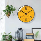 Modern Wall Clock Silent Non-Ticking Quartz Wall Clock Nordic Style Round Clock with Large Numbers and Glass Front for Living Room Kitchen and Office