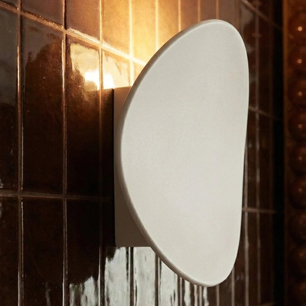 Modern Round Aluminum Wall Sconce with Soft Halo Uplight