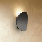 Modern Round Aluminum Wall Sconce with Soft Halo Uplight