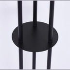Modern Three Light LED Floor Lamp with Tall Tube Shades and Stepless Dimming