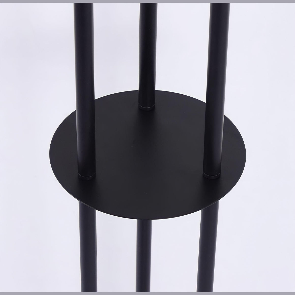 Modern Three Light LED Floor Lamp with Tall Tube Shades and Stepless Dimming