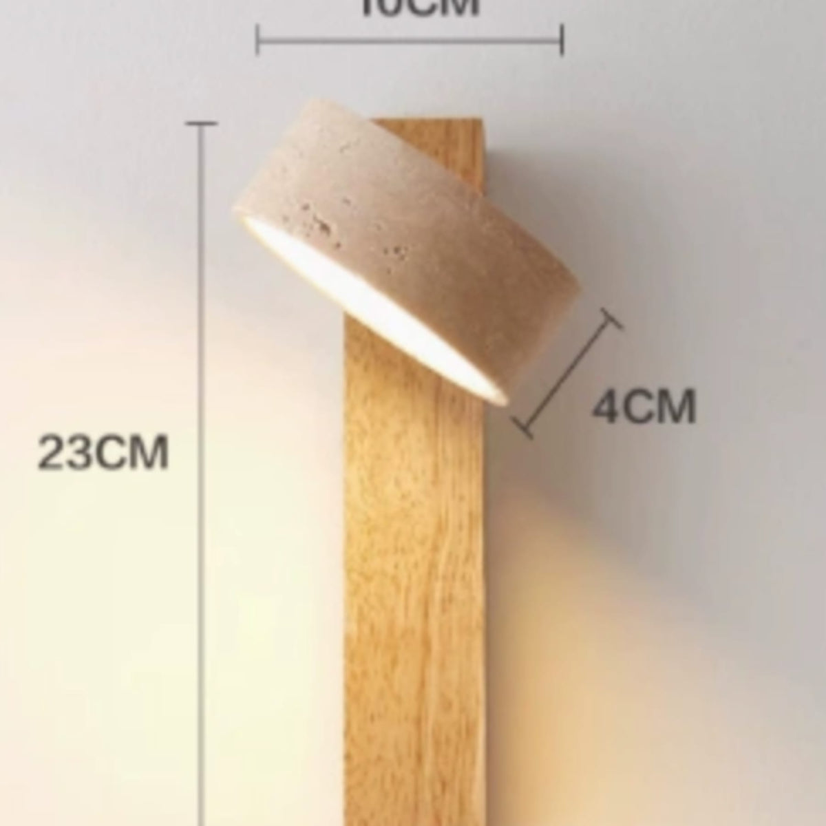 Modern Wood Wall Sconce with Rotating Round Shade and Bulb Included
