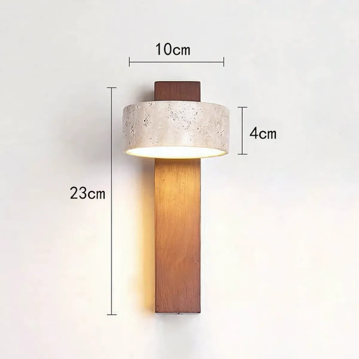 Modern Wood Wall Sconce with Rotating Round Shade and Bulb Included