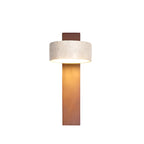 Modern Wood Wall Sconce with Rotating Round Shade and Bulb Included
