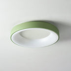 Modern Wrought Iron Flush Mount Ceiling Light with Tri Color LED Ring