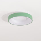 Modern Wrought Iron Flush Mount Ceiling Light with Tri Color LED Ring