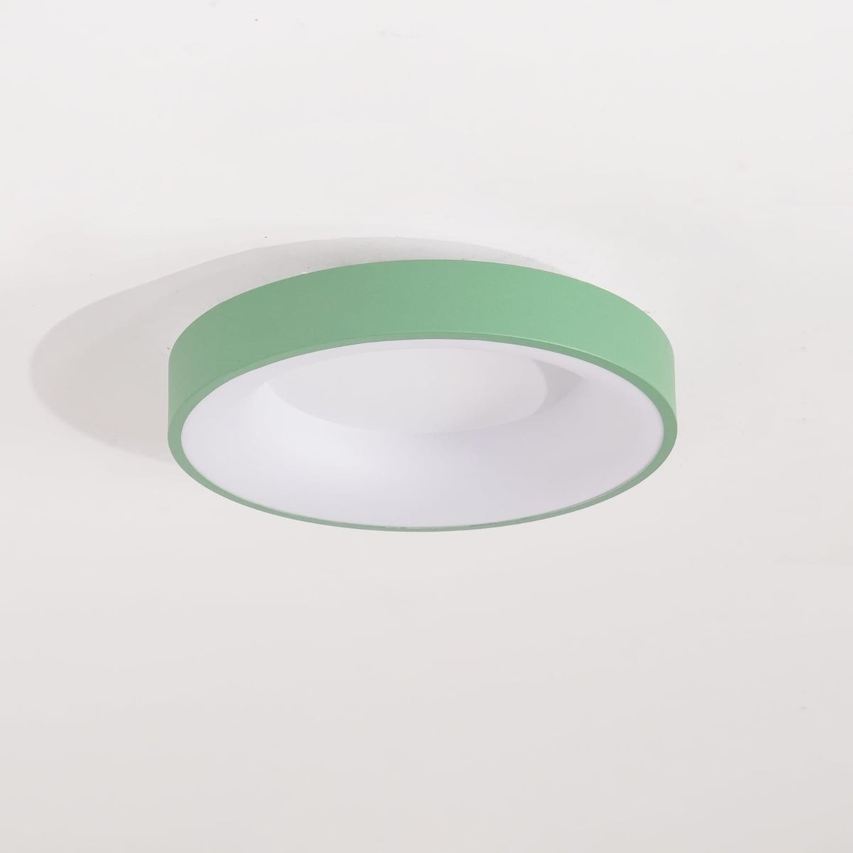 Modern Wrought Iron Flush Mount Ceiling Light with Tri Color LED Ring