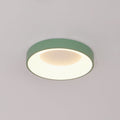 Modern Wrought Iron Flush Mount Ceiling Light with Tri Color LED Ring