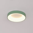 Modern Wrought Iron Flush Mount Ceiling Light with Tri Color LED Ring